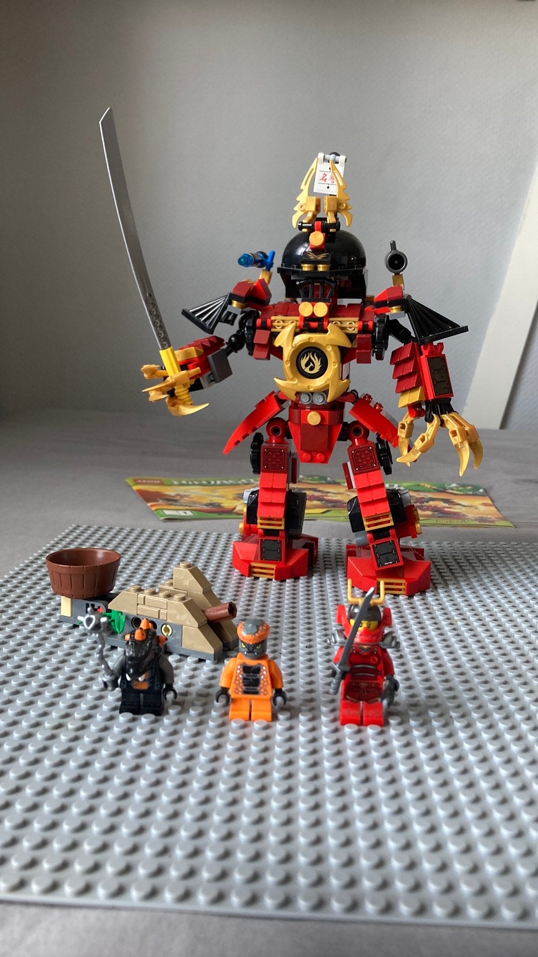 LEGO Ninjago Samurai Mech (9448) met minifigs, Ophalen of Verzenden, Gebruikt, Overige merken
