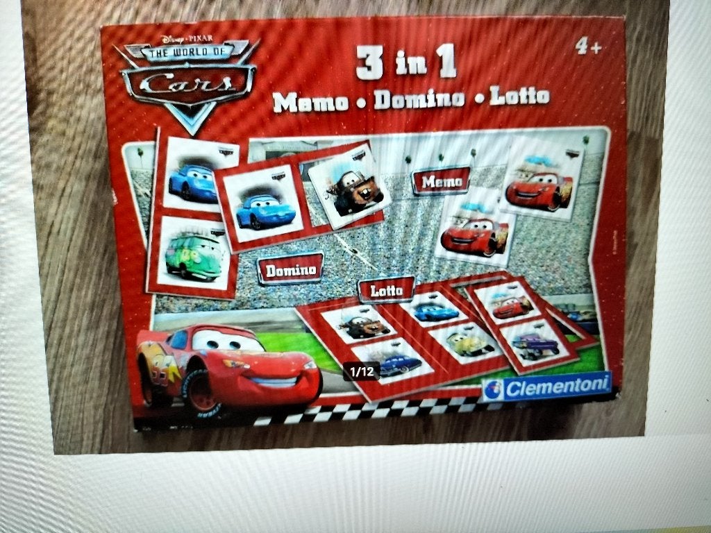 3 In 1 Cars Memo+Domino+Lotto En Disney Domino Games, Ophalen of Verzenden, Zo goed als nieuw, Jongen of Meisje