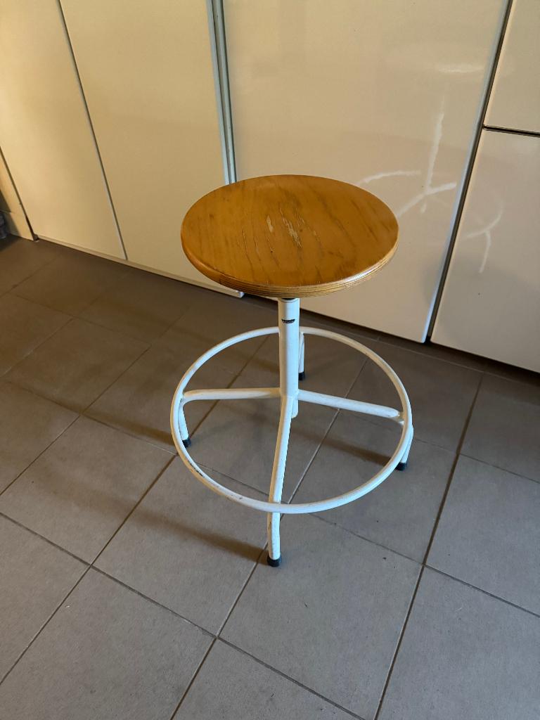vintage werkkruk, Ophalen, Gebruikt, Grijs, Bureaukruk