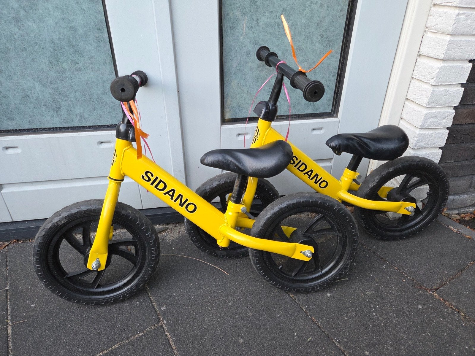 2x Sidano loopfiets geel - Zo goed als nieuw, Ophalen, Zo goed als nieuw, Minder dan 16 inch, Sidano