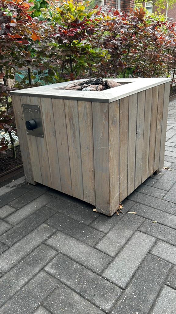 COSICUBE 70 Vuurtafel Grey Wash, Ophalen, Zo goed als nieuw