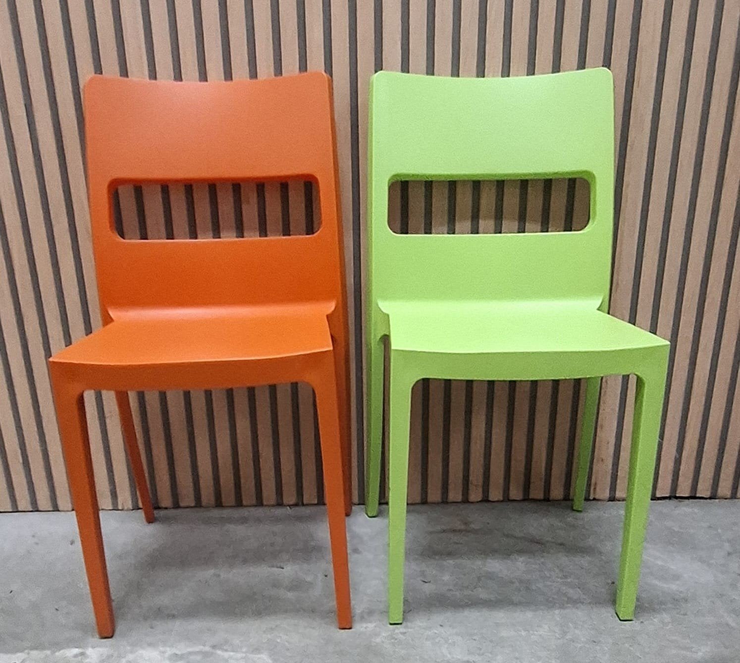 53 x Scab Sai terrasstoelen kantine cafe horeca stoelen tuin, Ophalen of Verzenden, Zo goed als nieuw, Wit, Vijf, Zes of meer stoelen