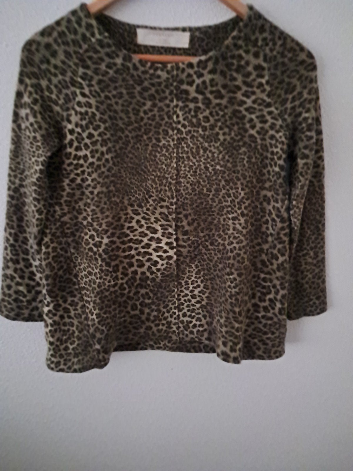 Leopardprint top met 3/4 mouwen, Zara, Verzenden, Gedragen, Maat 38/40 (M)