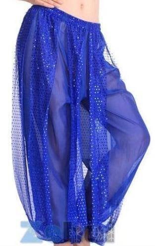 chiffon acetaat harembroek met lovertjes diep blauw nieuw, Maat 38/40 (M), Blauw, Nieuw, Ophalen of Verzenden