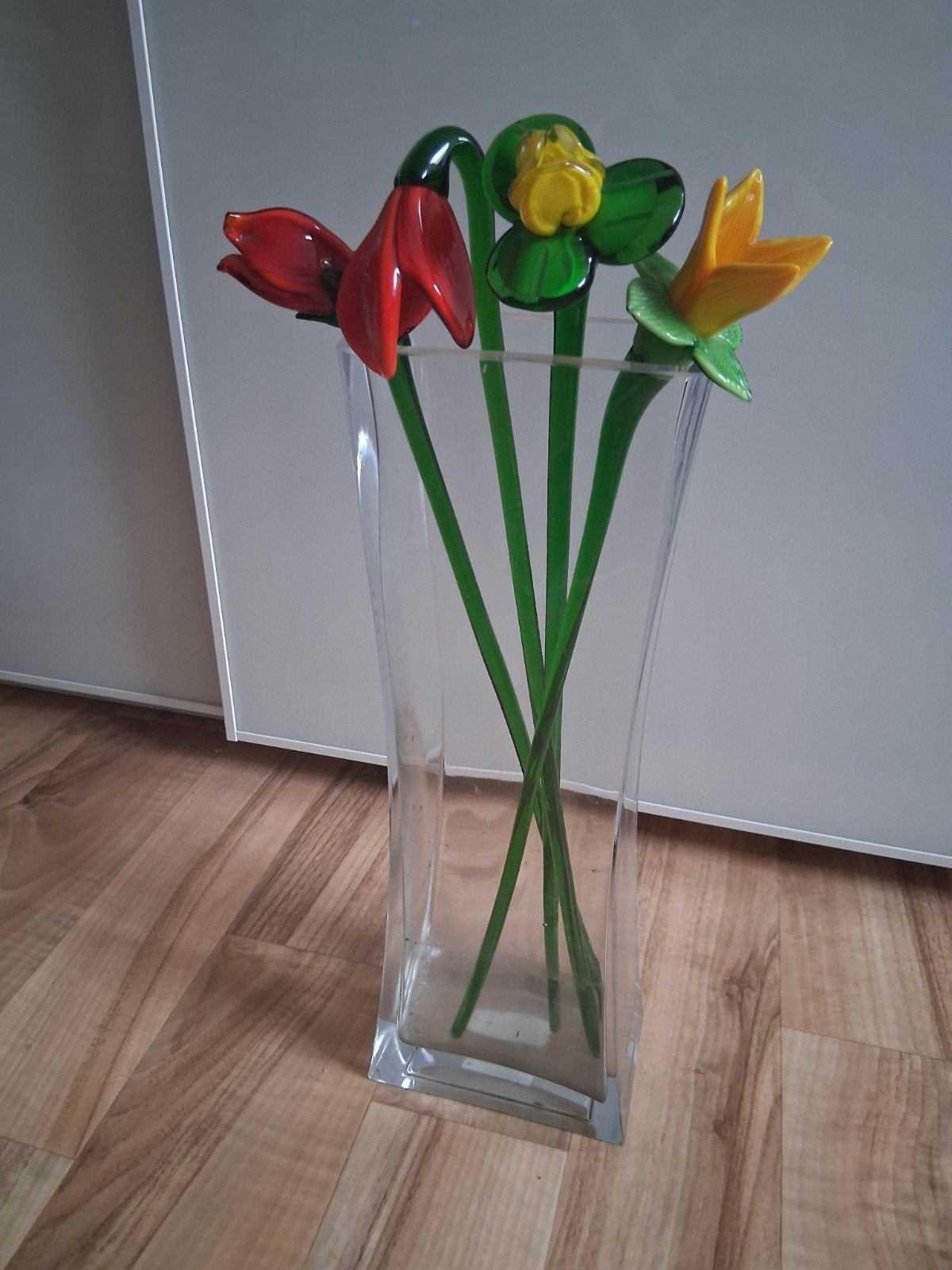Set van 4 glazen bloemen - decoratieve kunst, Ophalen