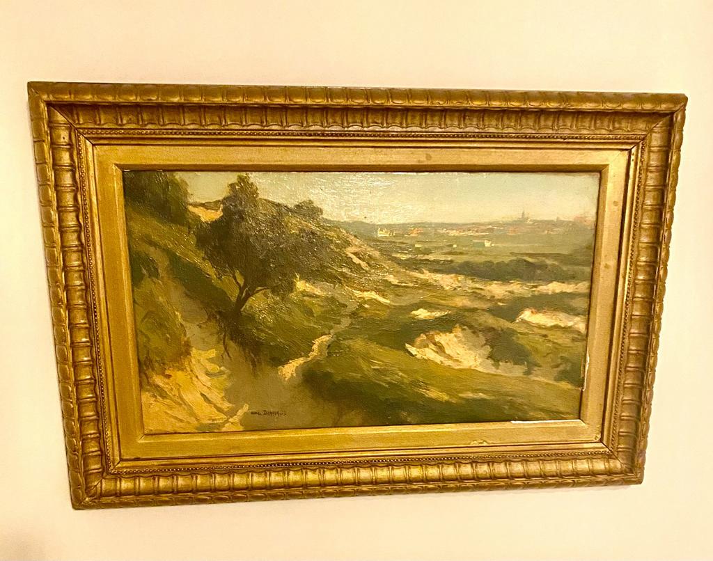 Olieverfschilderij Henk Dekker - Duinlandschap, Antiek en Kunst, Ophalen