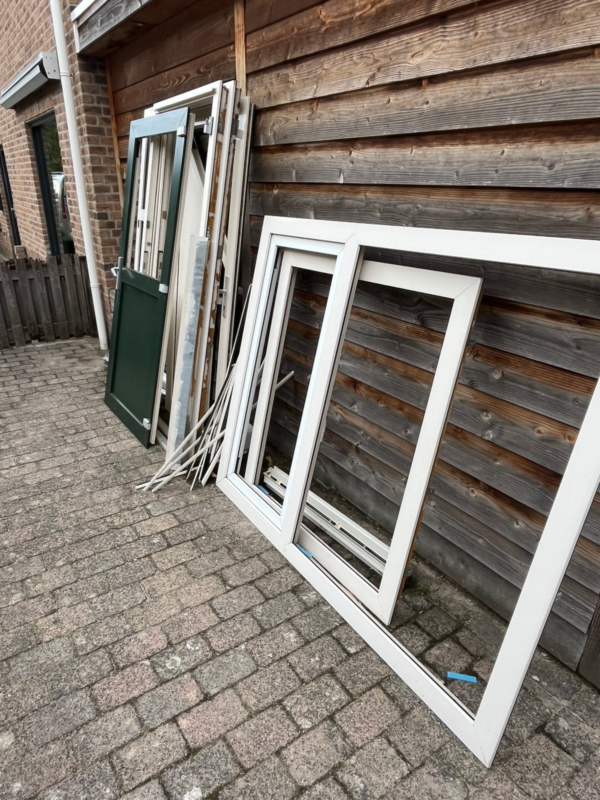 Diverse kunststof kozijnen exclusief glas GRATIS, Kunststof, Gebruikt, Raamkozijn, Ophalen