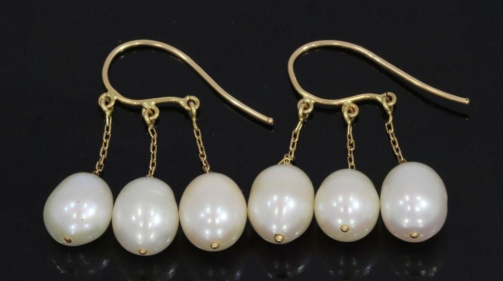 Parel 18k gouden fraai set dames oorbellen design luxe, Sieraden, Tassen en Uiterlijk, Oorbellen, Hangers, Voordeelsieraden, Verzenden