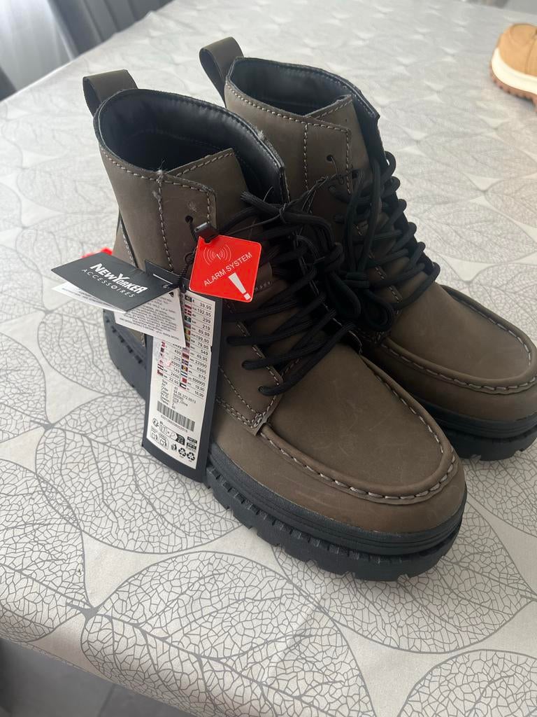Nieuwe New Yorker Boots - Olijfgroen maat 40, Overige kleuren, Boots, Nieuw, Ophalen of Verzenden