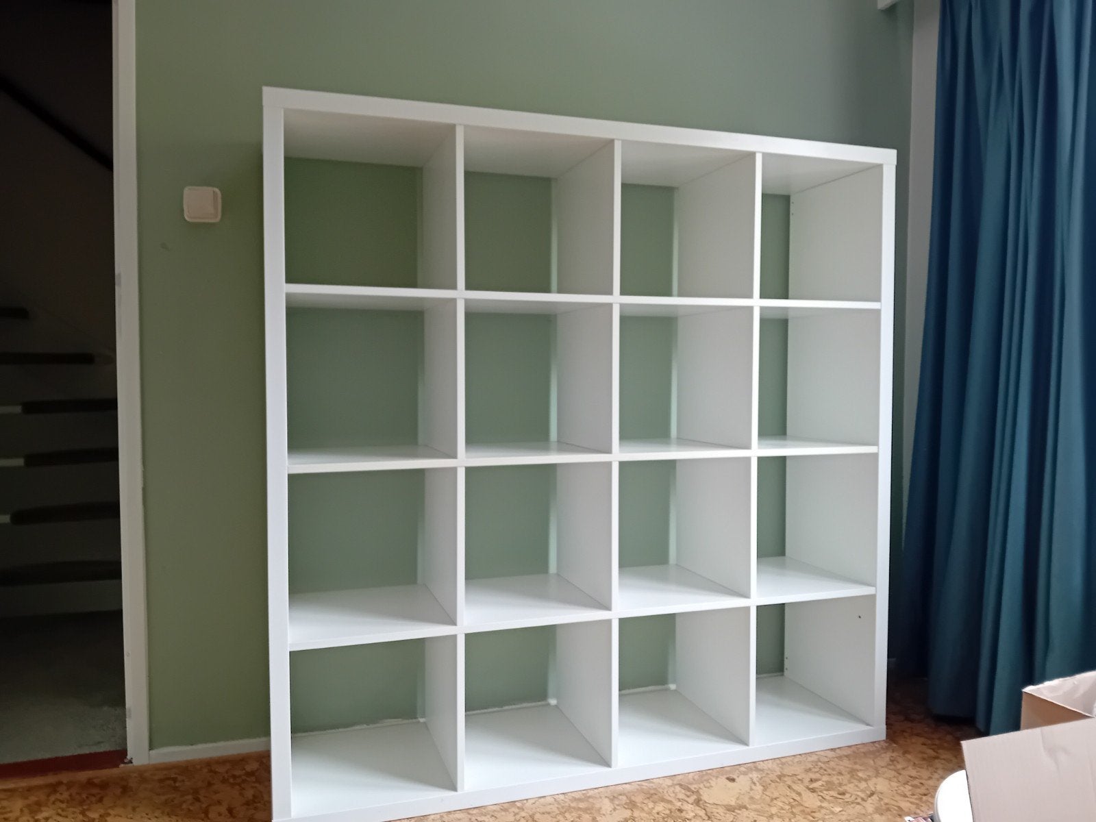 Witte IKEA Kallax kast met 16 vakken, Ophalen, Gebruikt, 100 tot 150 cm, 100 tot 150 cm