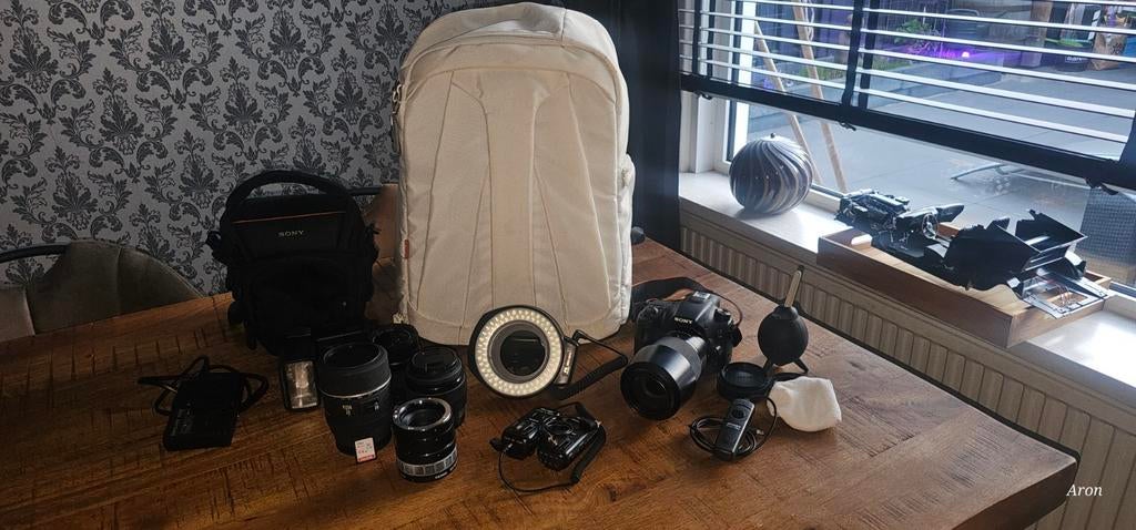 Complete Sony Alpha a58 set met accessoires en lenzen, Ophalen