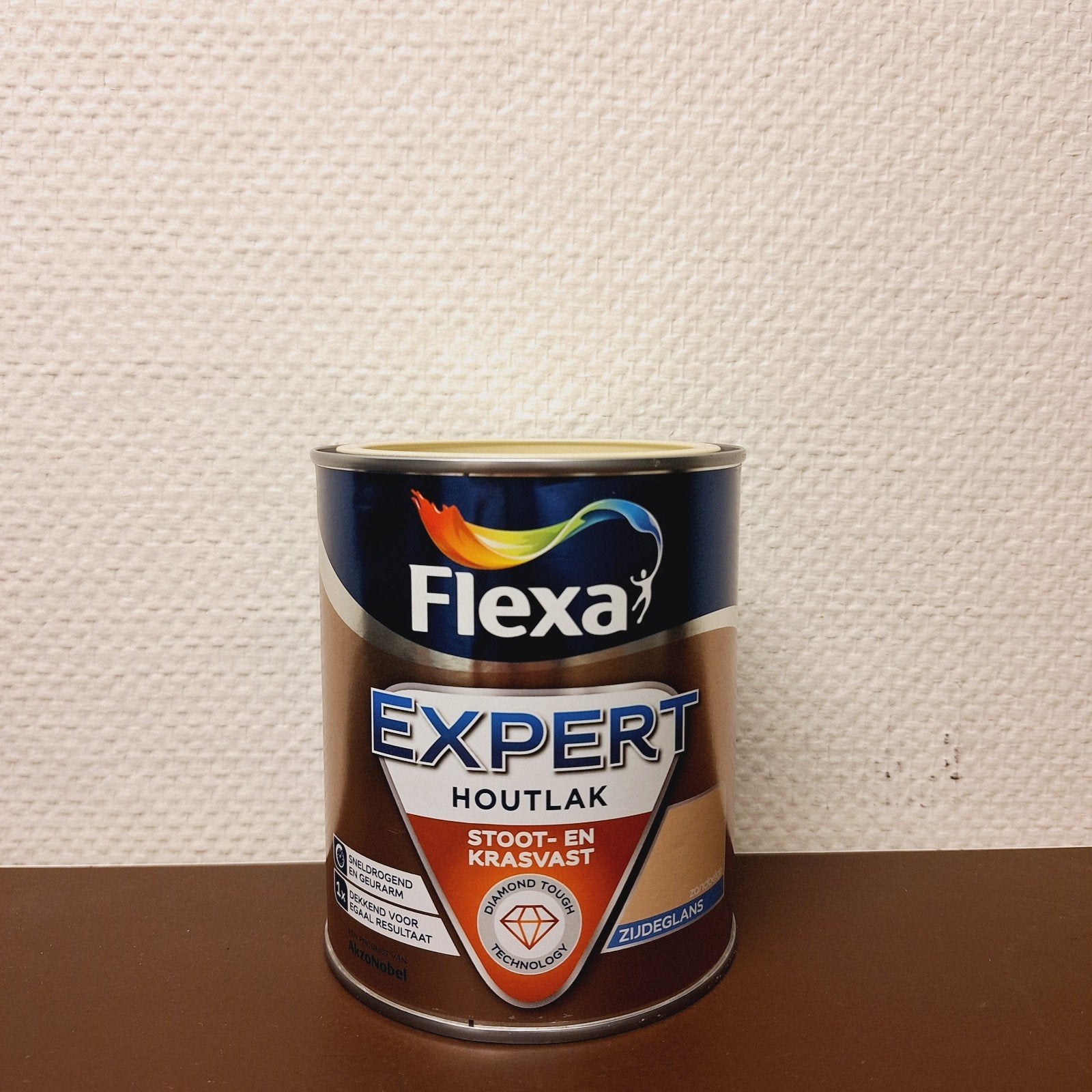 Nieuw: Flexa Expert Houtlak | Zandbeige | Zijdeglans | 0.75L, ., Beige, Nieuw, Ophalen of Verzenden
