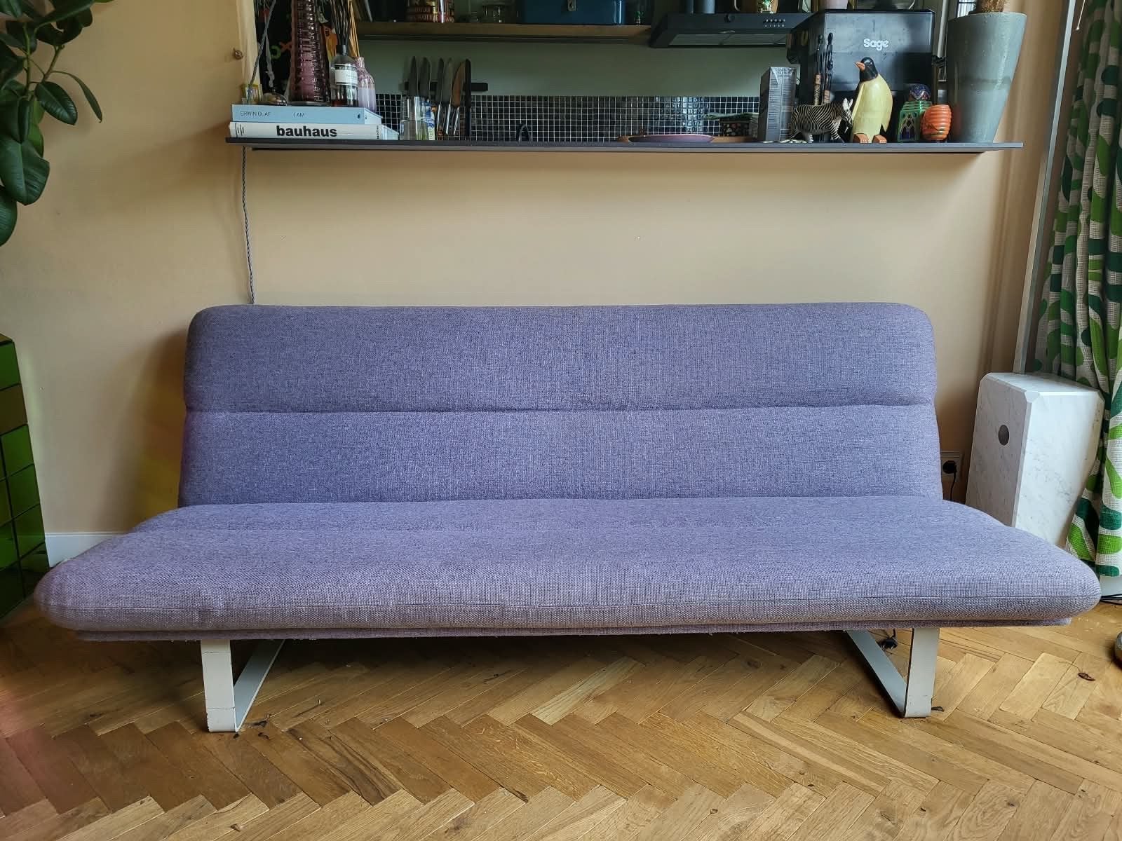 Artifort C683 Kho Liang Ie bank lavendel/grijs, Ophalen, 150 tot 200 cm, Tweepersoons, 75 tot 100 cm