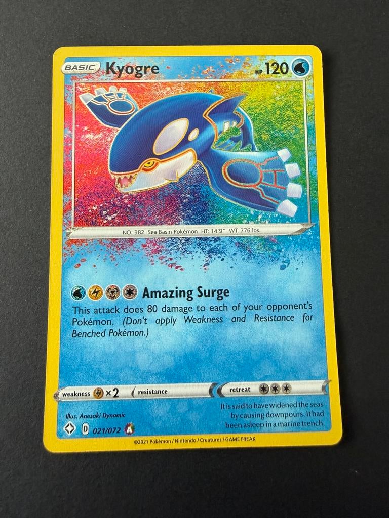 Shining Fates 021/072 Kyogre, Ophalen of Verzenden, Nieuw, Losse kaart