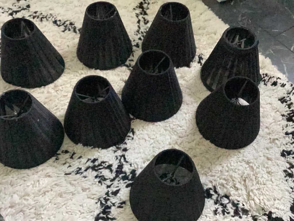 Lampen kapjes zwart, Huis en Inrichting, Lampen | Tafellampen, Ophalen, Zo goed als nieuw