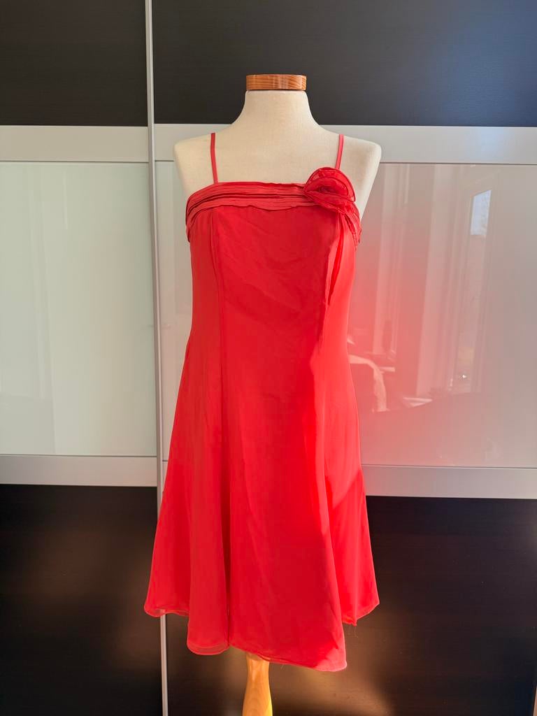 Vera Mont Cocktailjurk, kleur koraal, Maat 38/40 (M), Oranje, Ophalen of Verzenden, Zo goed als nieuw