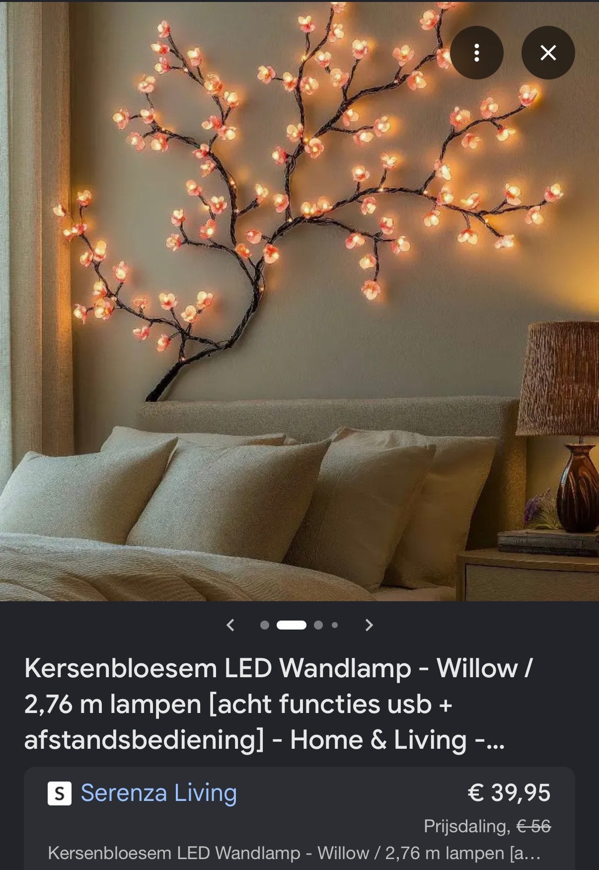 Kersenbloesem LED lamp, Ophalen of Verzenden, Zo goed als nieuw