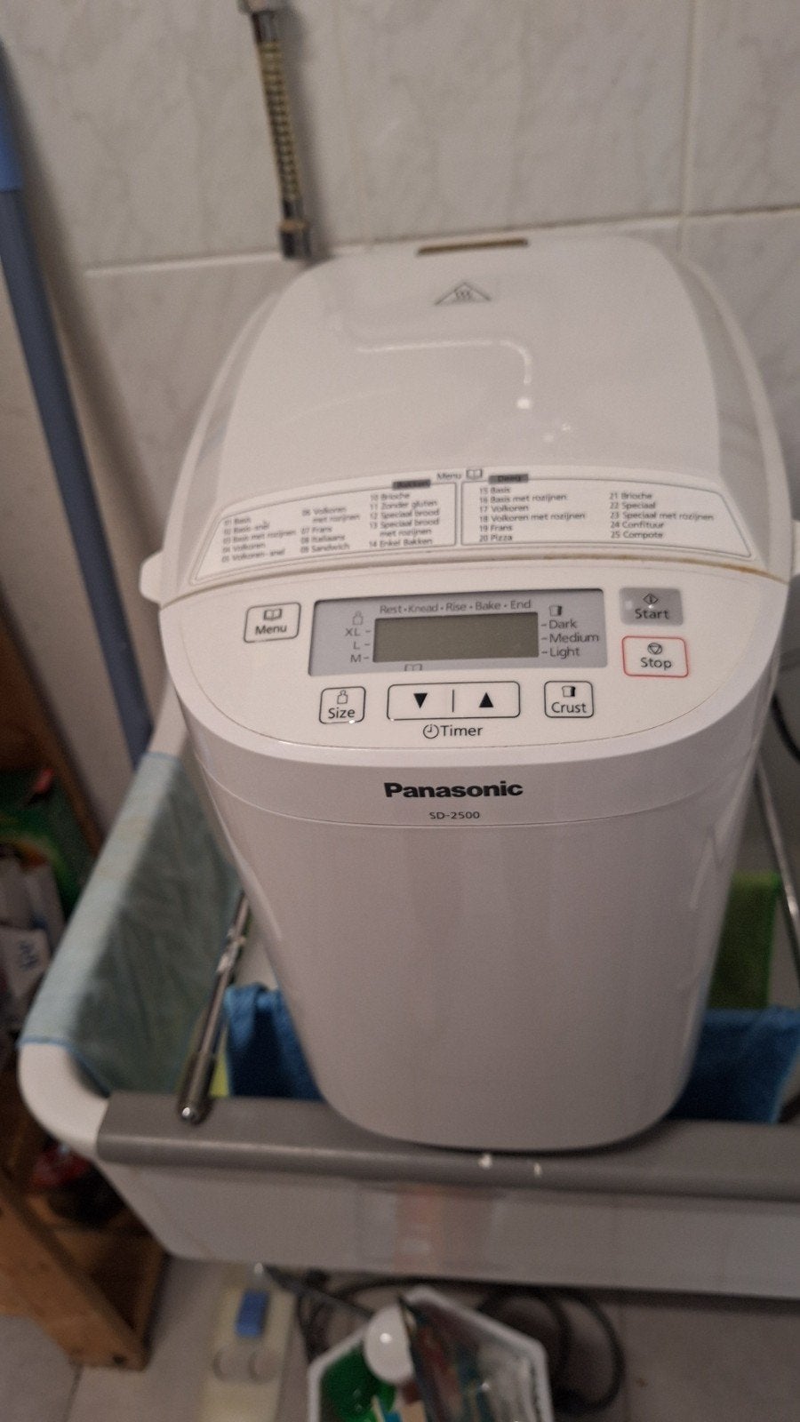 Panasonic broodbakmachine, Met timer, Meer dan 10 programma's, 800 tot 1200 gram deeg, Ophalen of Verzenden