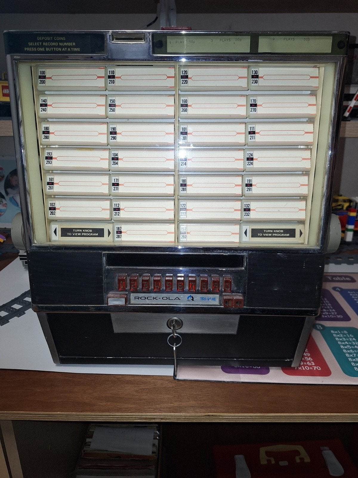 Rock-ola ,tri vue wallbox, Verzamelen, Automaten | Jukeboxen, Rock Ola, 1970 tot heden, Ophalen