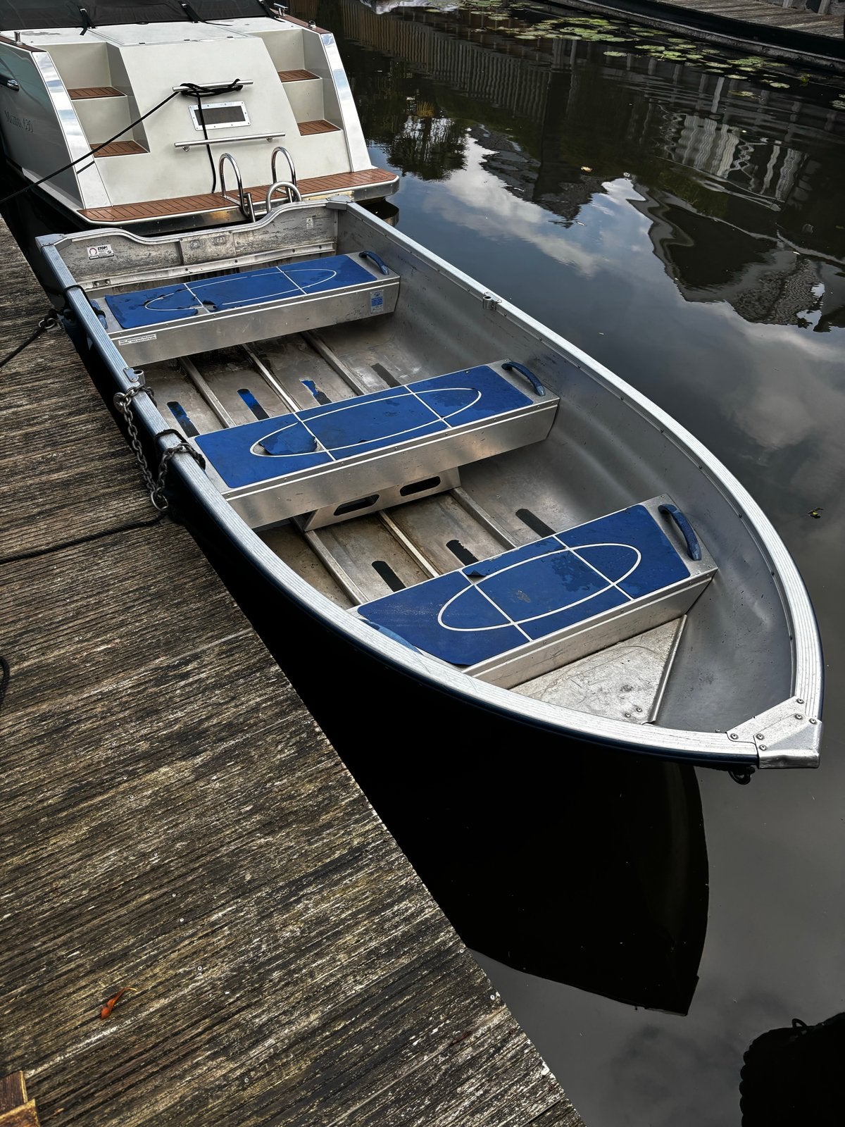 Linder 355 Sportsman aluminium visboot/roeiboot, Ophalen, Gebruikt, Jongetje of Meisje