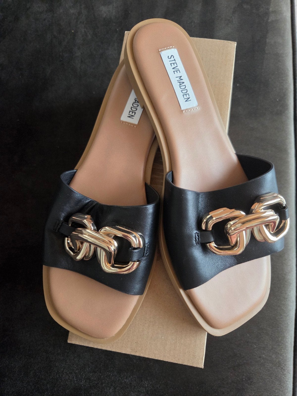 Steve Madden slippers mt 39, Zwart, Steve Madden, Nieuw, Ophalen of Verzenden