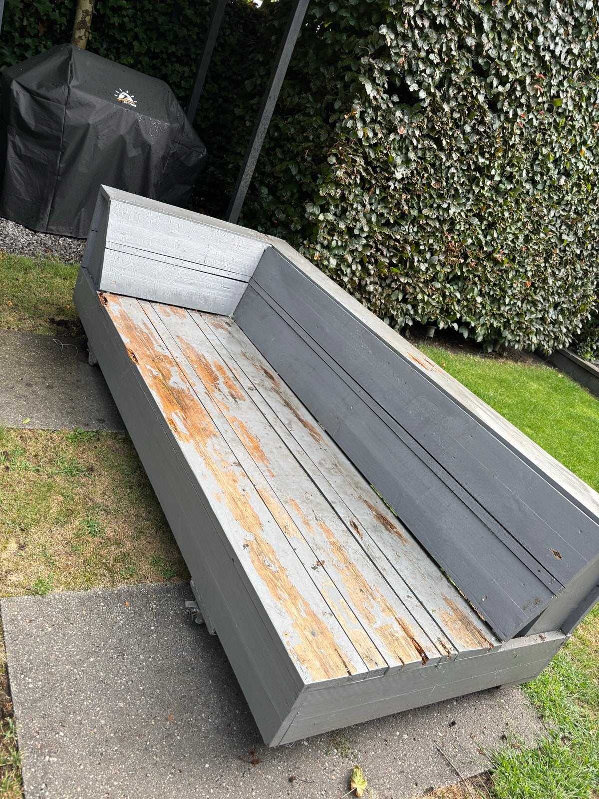 Houten tuinbank - opknapper, Tuin en Terras, Tuinbanken, Ophalen, Gebruikt, Hout