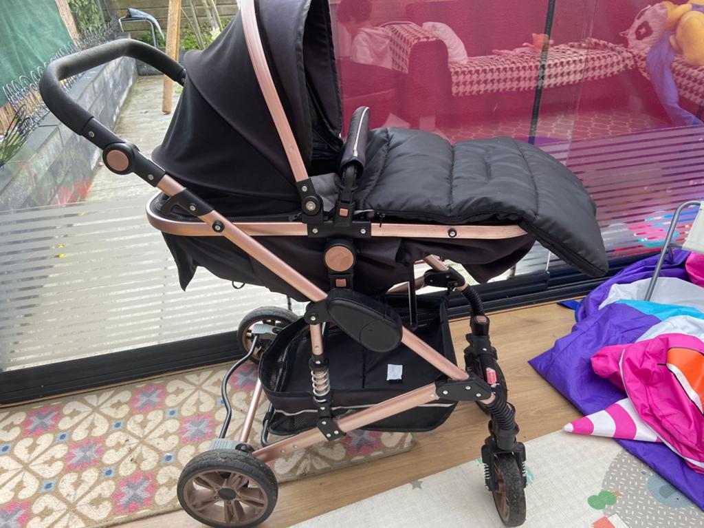 Kinderwagen 0-3jaar, Gebruikt, Ophalen of Verzenden, Met reiswieg, Kinderwagen