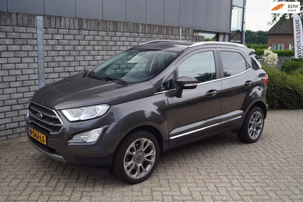 Ford EcoSport 1.0 EcoBoost Titanium Autom Half € 14.950,00, 125 pk, Gebruikt, Ecosport, Leder en Stof