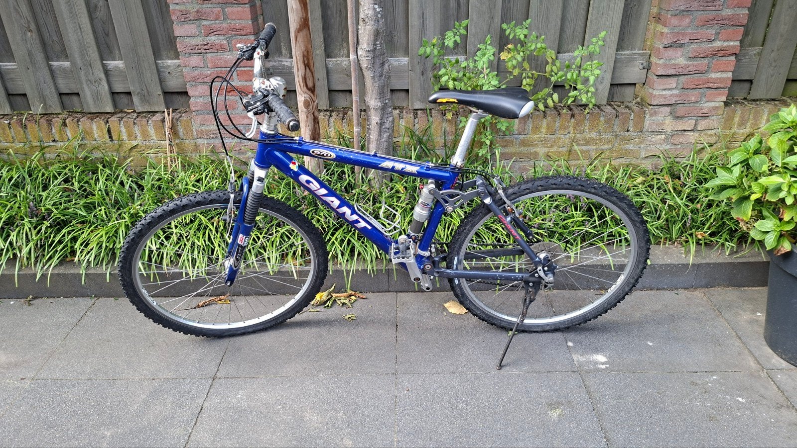 Giant 970 ATX mountainbike - Blauw - Framemaat 43, Fietsen en Brommers, Gebruikt, Giant, Ophalen, Minder dan 45 cm