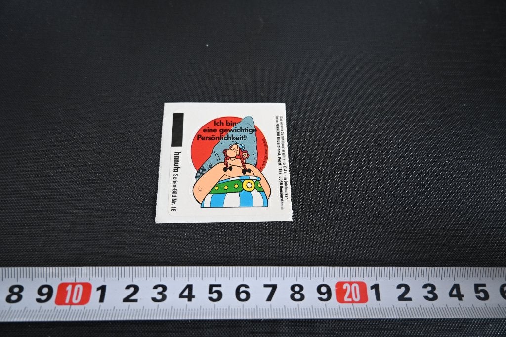 sticker asterix en obelix strip hanuta #18, Ophalen of Verzenden, Zo goed als nieuw
