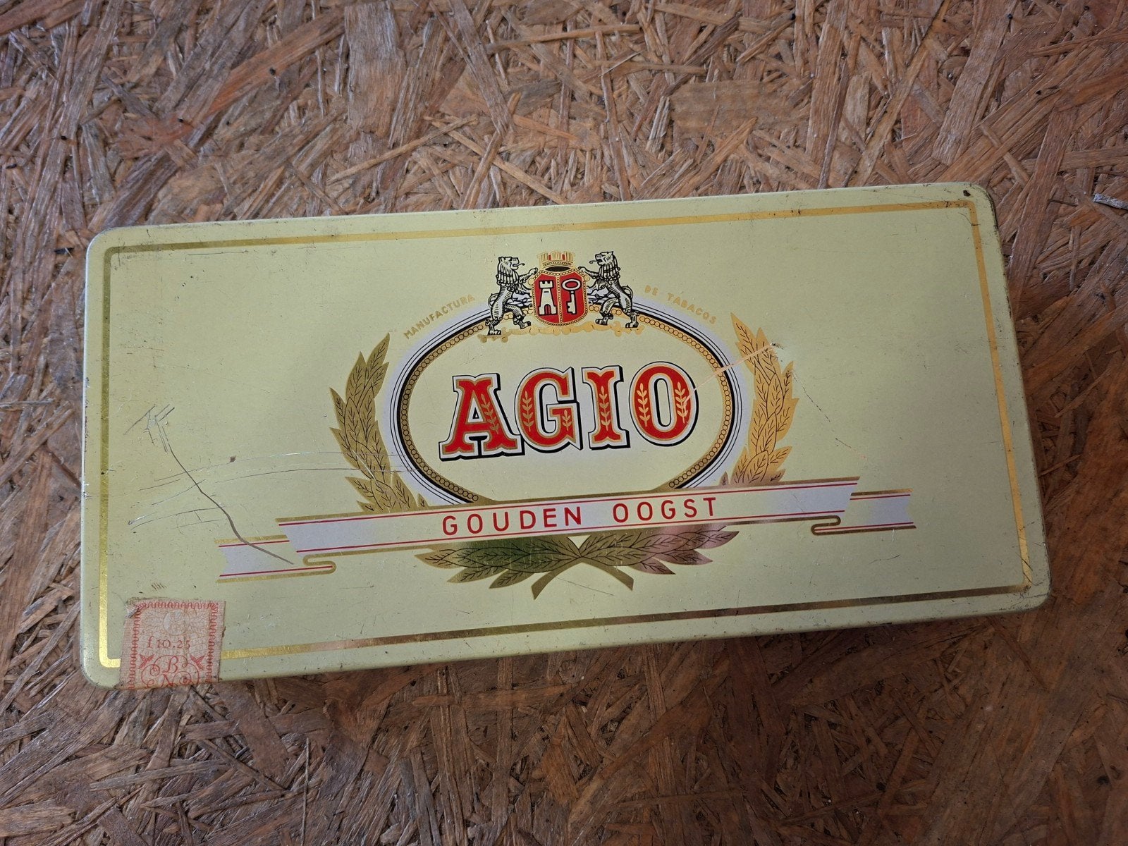 Vintage Agio lang sigarenblik Gouden Oogst, Verzamelen, Gebruikt, Ophalen of Verzenden, Nvt, Nvt
