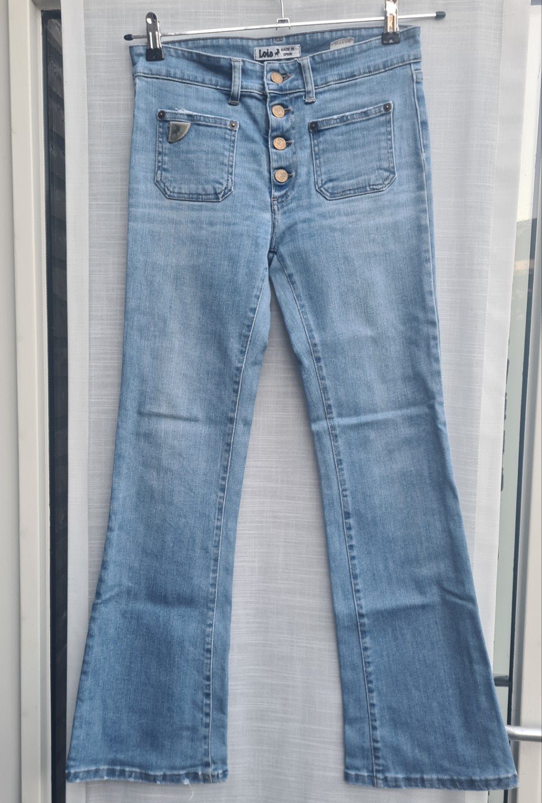 Lois Jeans flared spijkerbroek W27 L32, Lois Jeans, Blauw, Ophalen of Verzenden, W27 (confectie 34) of kleiner