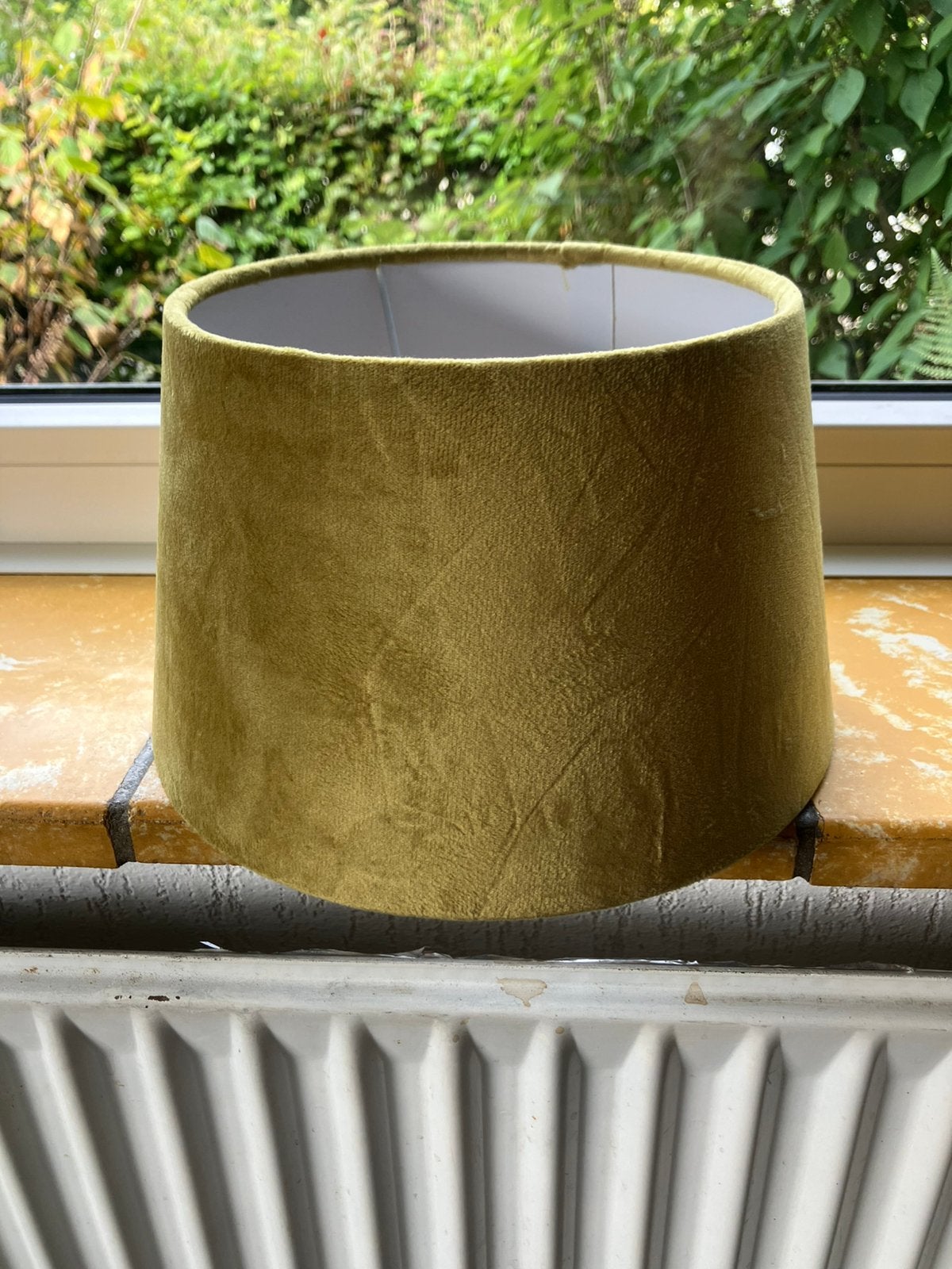 Nieuw - Xenos velvet lampenkapje - geel goud, Huis en Inrichting, Lampen | Lampenkappen, Ophalen, Zo goed als nieuw