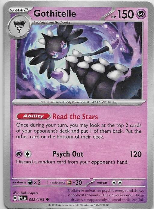 Paldea Evolved,  Gothitelle [uncommon] 92/193, Verzenden, Nieuw, Losse kaart