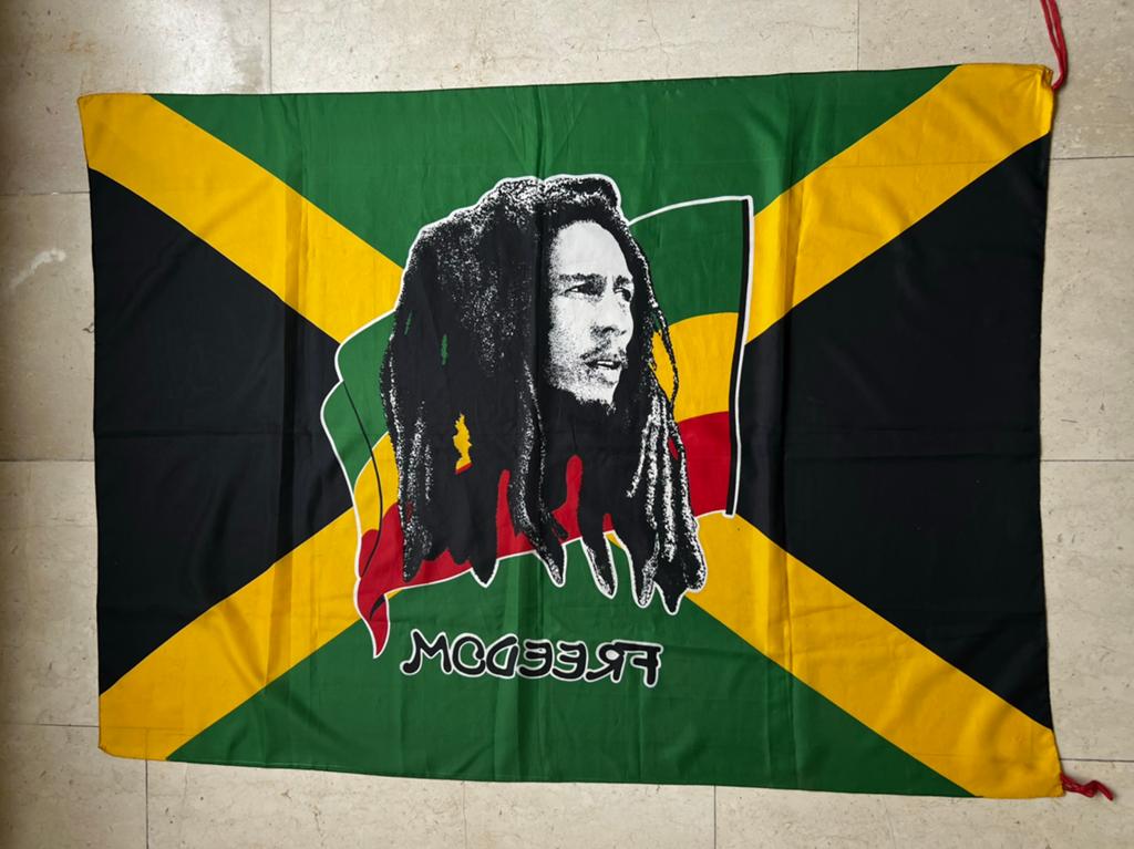 Vlag Bob Marley 97cm-136cm, Diversen, Ophalen of Verzenden