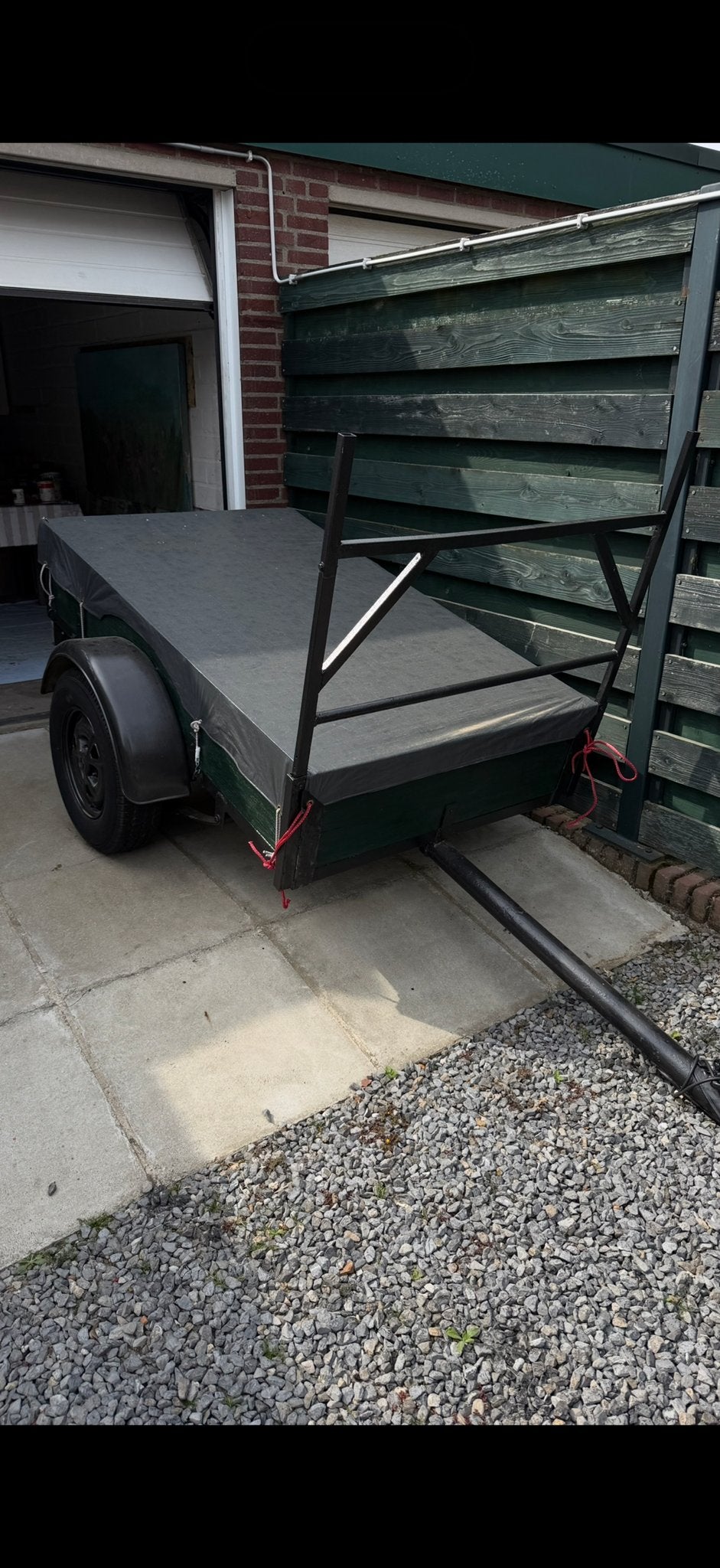 Compacte aanhanger met afdekzeil en rek, Auto diversen, Aanhangers en Bagagewagens, Ophalen, Zo goed als nieuw