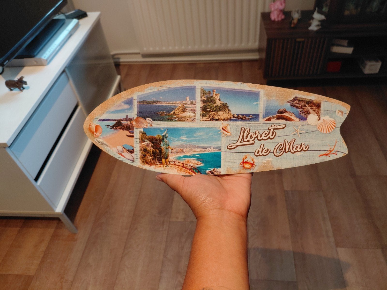 Souvenir surfplankje Lloret de Mar - Leuk om op te hangen!, Verzenden, Zo goed als nieuw