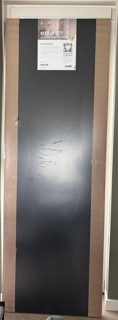 Svedex opdekdeur rechtsdraaiend diep zwart 78 x 231,5 cm, Ophalen, Minder dan 80 cm, 215 cm of meer, Binnendeur