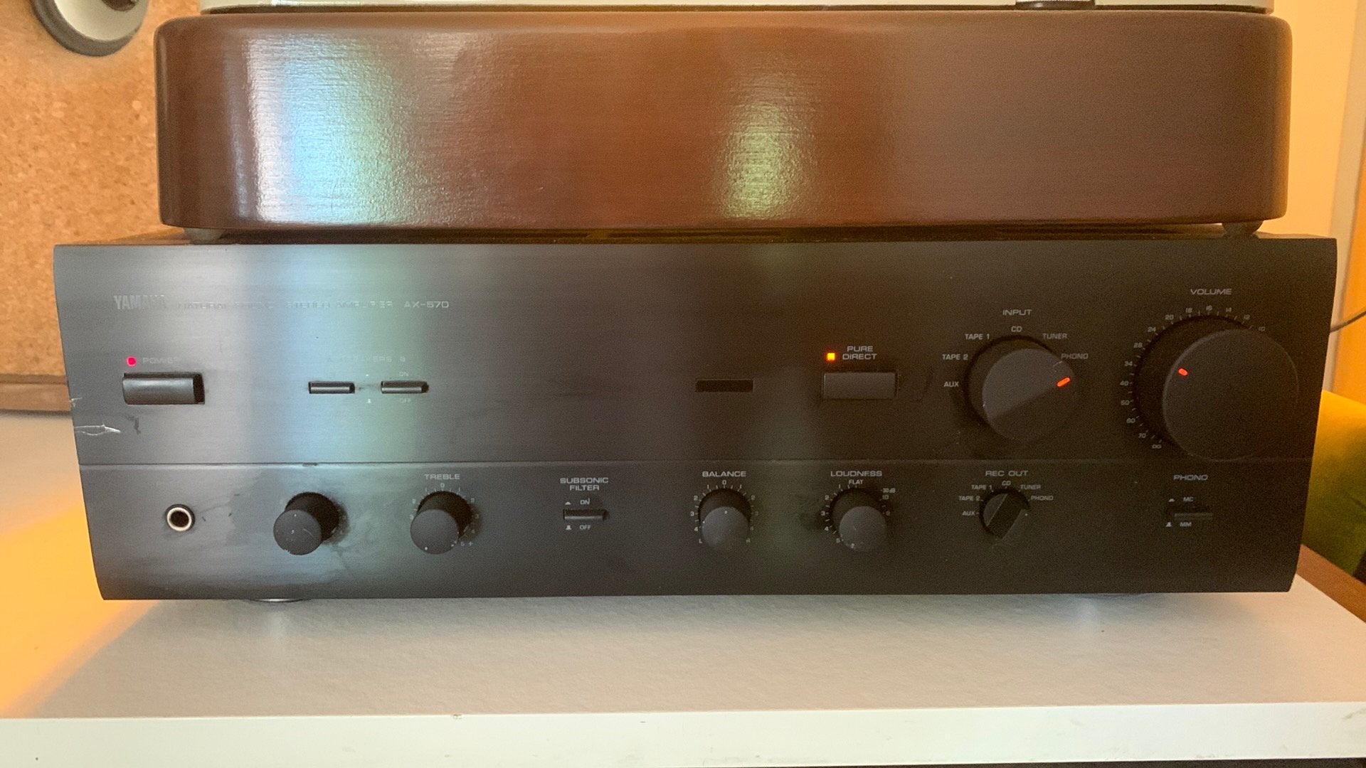 Yamaha AX570 versterker, Audio, Tv en Foto, Versterkers en Receivers, Ophalen of Verzenden, Stereo, 120 watt of meer, Yamaha