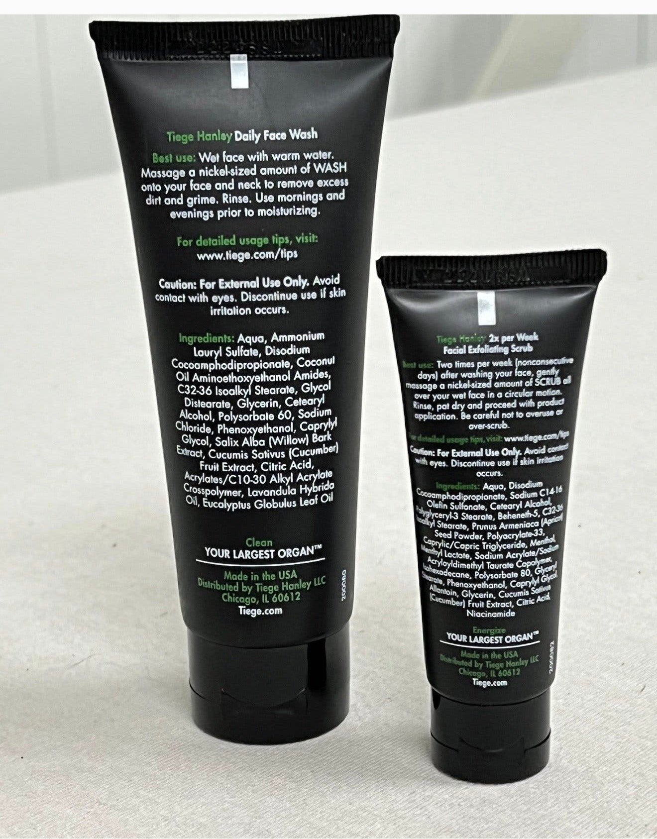 Tiege Hanley Daily face wash + scrub gezichtsreiniging man, P, Gehele gezicht, P, P