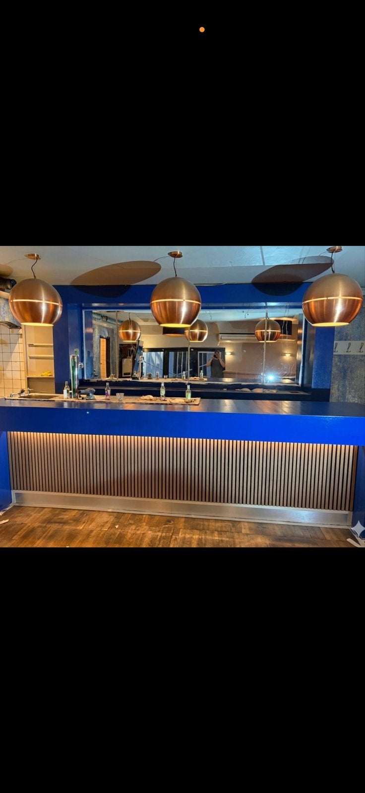 Set van 3 Hanglampen – Goud/Koper voor Bar/Restaurant, Ophalen of Verzenden, Zo goed als nieuw, Metaal, 75 cm of meer