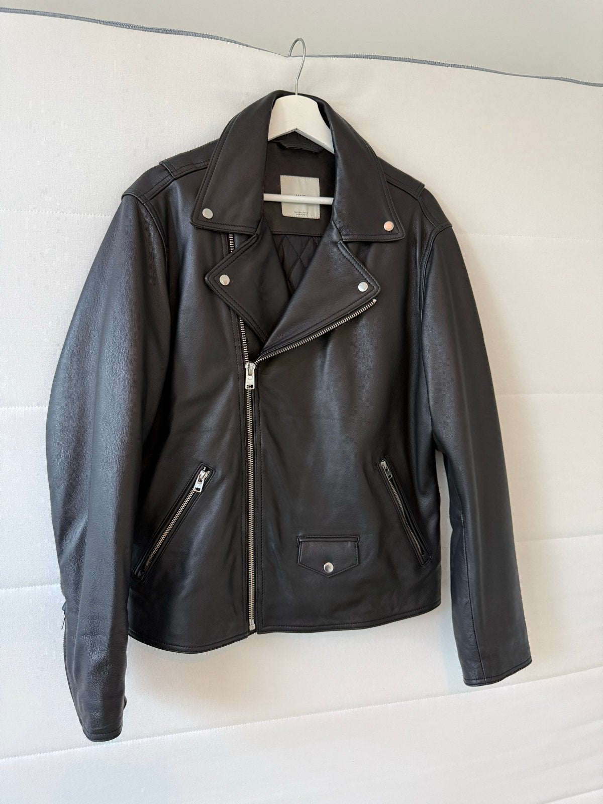 Nieuwe Mango Leren Heren Jas - Maat L, Ophalen of Verzenden, Nieuw, Maat 52/54 (L), Zwart