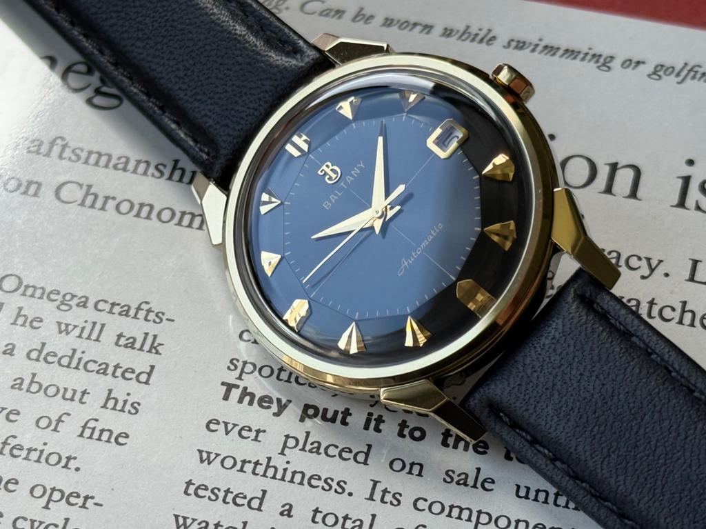 Baltany Pie Pan Constellation Omega Automatic Horloge NIEUW, Sieraden, Tassen en Uiterlijk, Horloges | Heren, Leer, Staal, Polshorloge