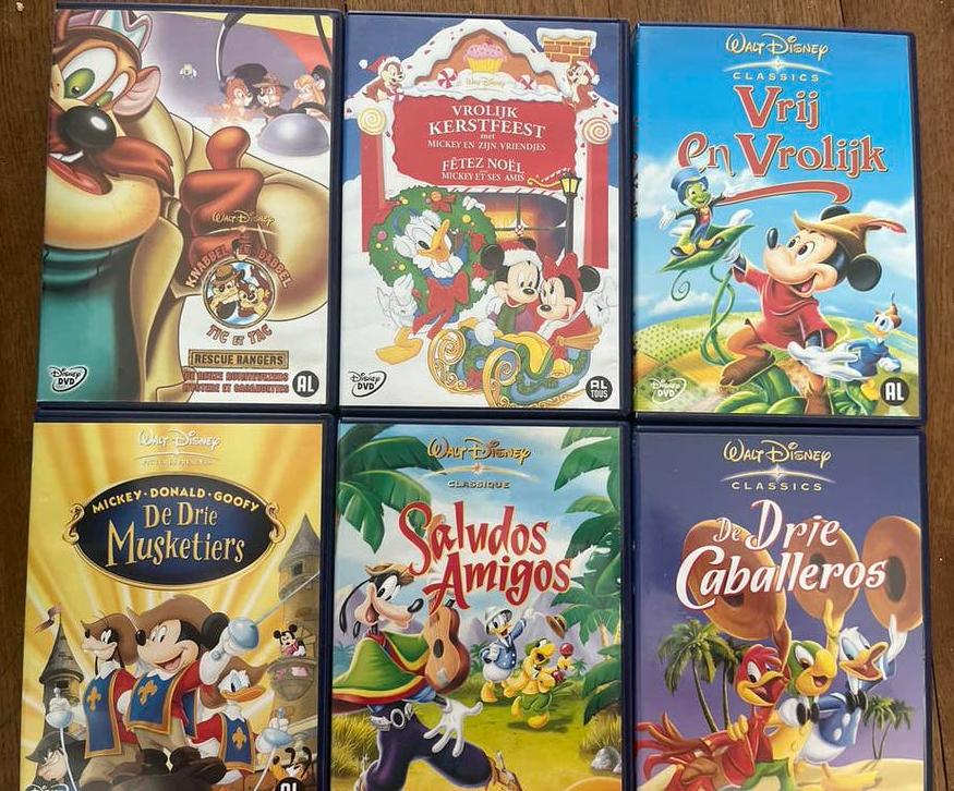 Disney DVD's: Mickey, Donald, Goofy, Knabbel & Babbel, Alle leeftijden, Ophalen, Zo goed als nieuw, Europees