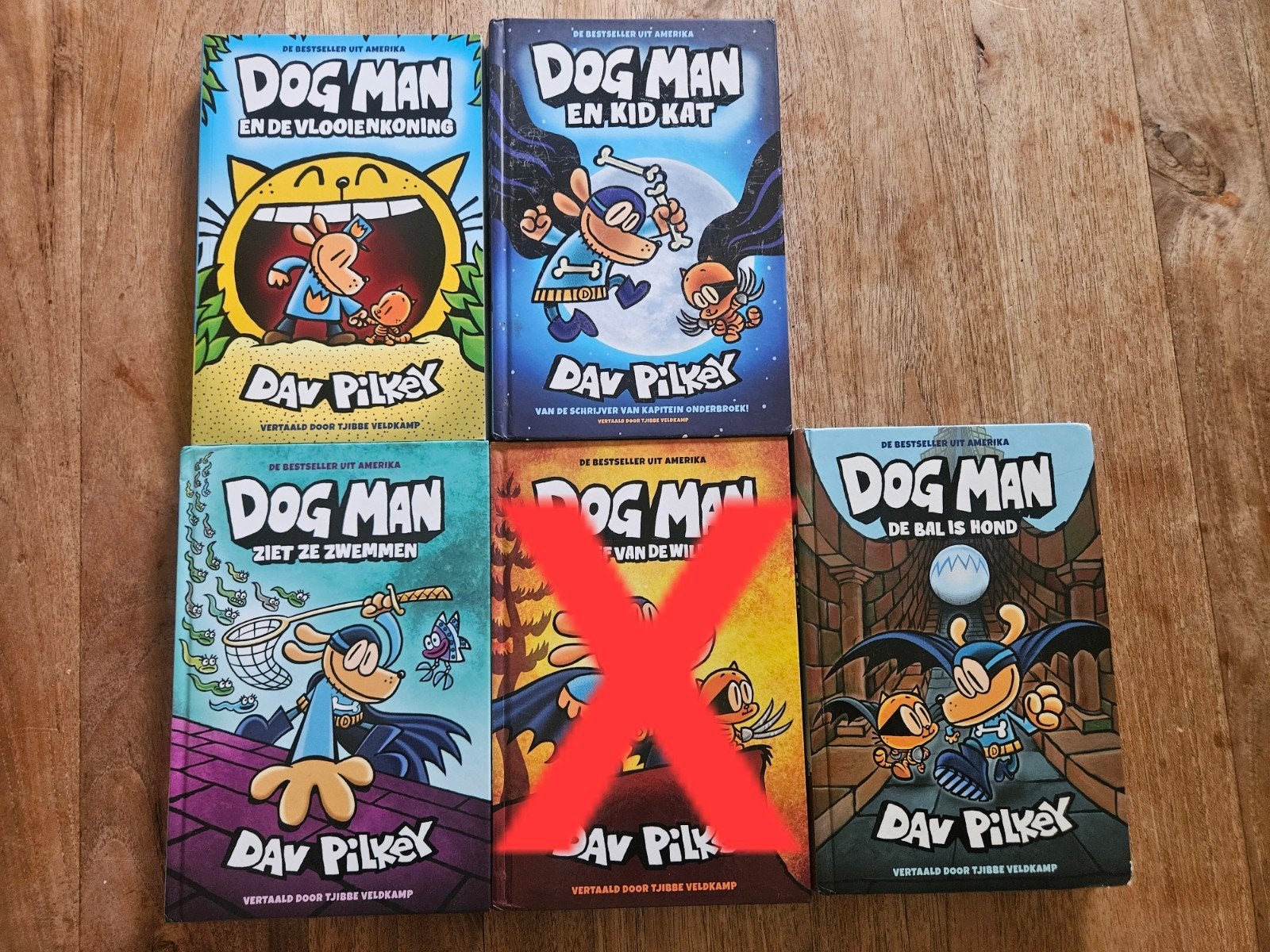 4x Dogman boeken van Dav Pilkey NL, Ophalen of Verzenden, Gelezen, Cartoons