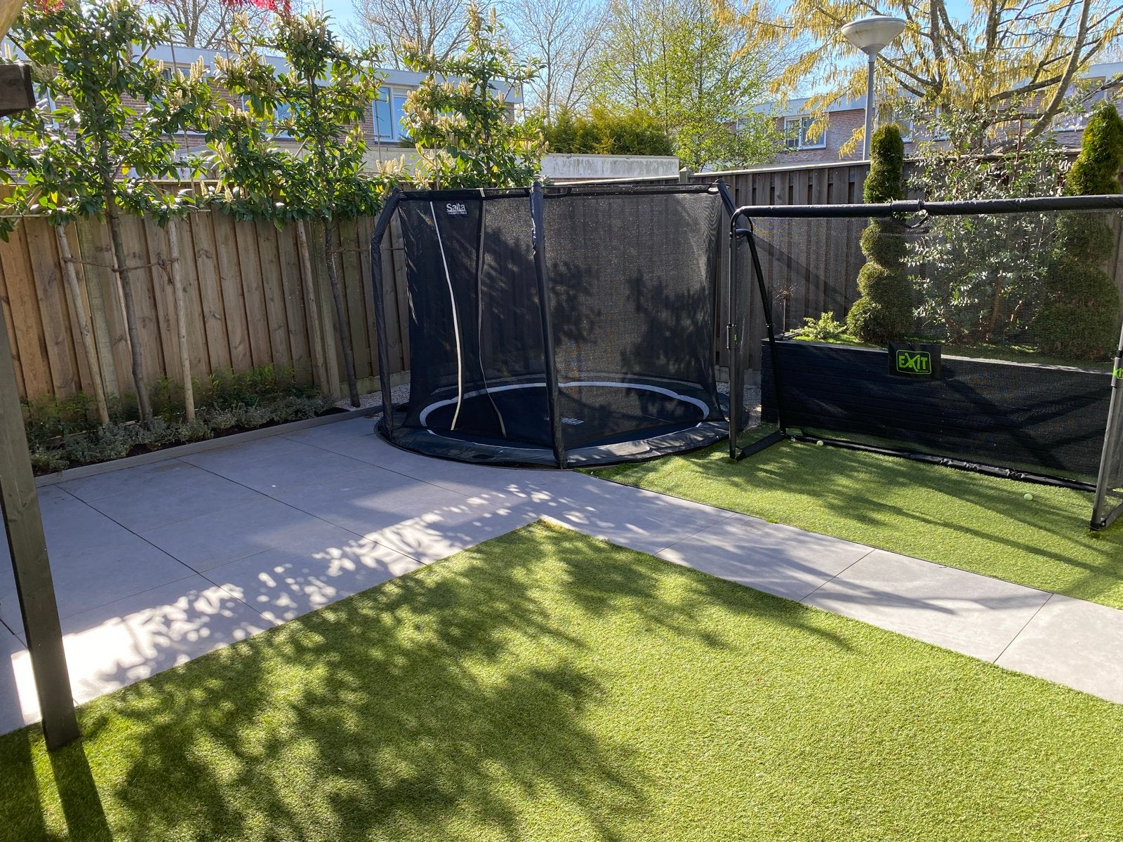 Salta trampoline 305 met afdekhoes en net, Ophalen, Gebruikt