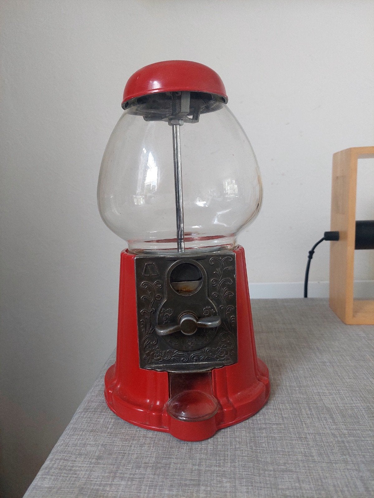 Vintage Kouwgomballen Automaat - Metaal en Glas, Ophalen of Verzenden, Gebruikt