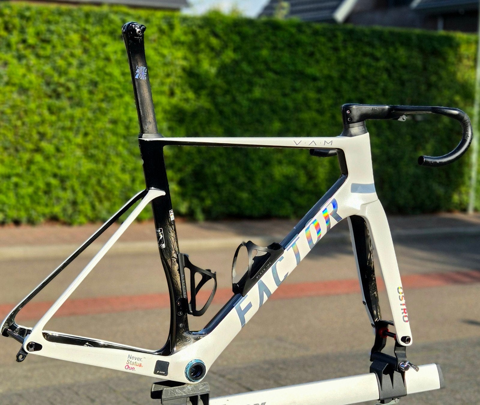 Factor Ostro VAM V2 (2024) Frameset White Chrome Maat 56, 28 inch, Gebruikt, Carbon, Meer dan 20 versnellingen