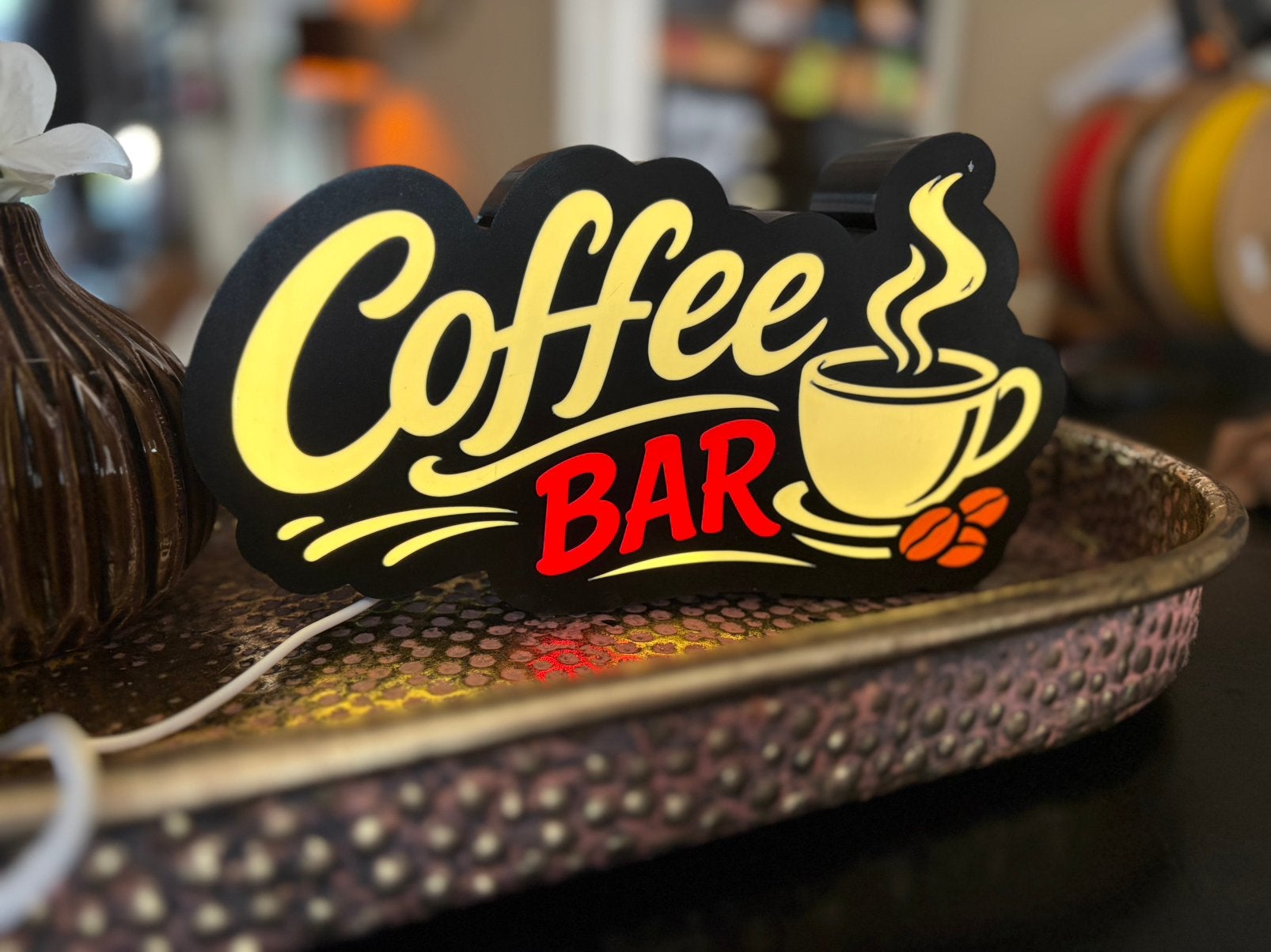 Leuk Coffee Bar LED Neon Lichtreclame Decoratie, Meerkleurig, Nieuw, Kunststof, Ophalen of Verzenden