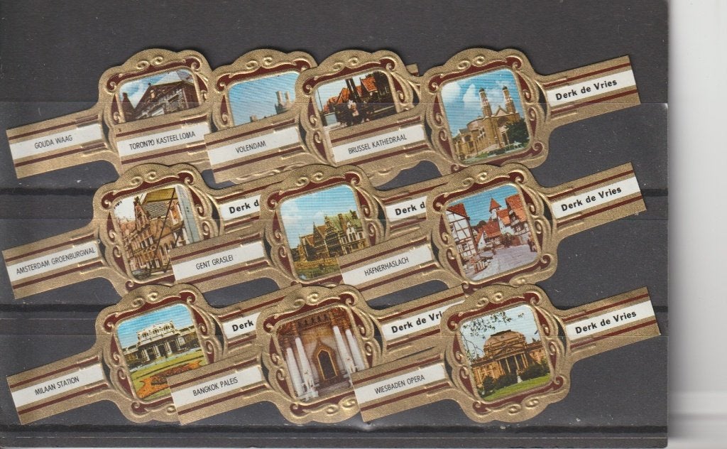 reeks 259 derk de vries   277.    1-10   sigarenbanden, Ophalen of Verzenden, Zo goed als nieuw, Sigarenbandjes